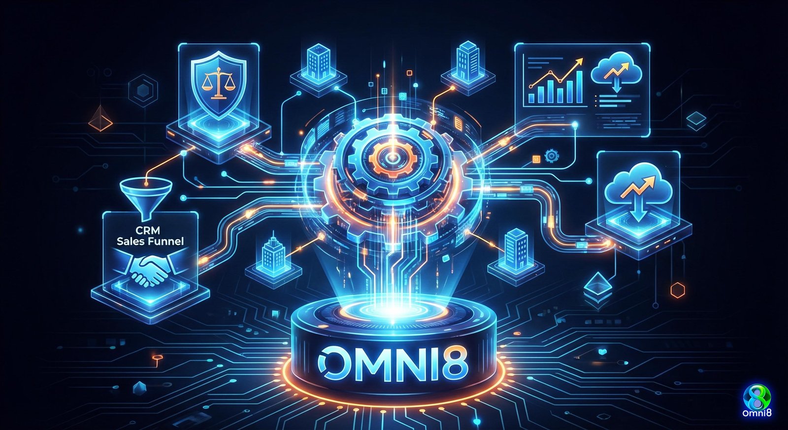 Diagrama 1 - Visão macro do ecossistema Omni8 com o Nod8 no centro